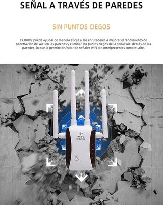 Repetidor WiFi Potente con Puerto LAN