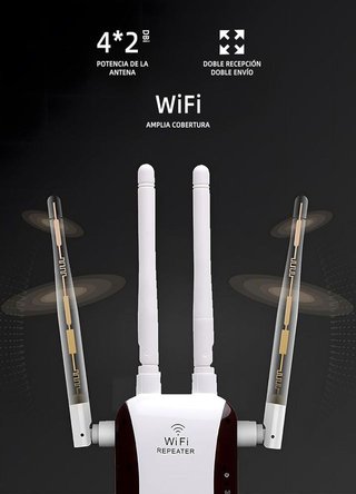 Repetidor WiFi Potente con Puerto LAN