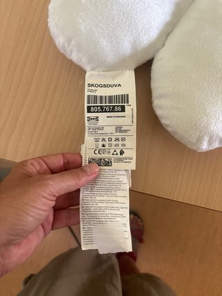 Cojín Ikea SKOGSDUVA flor blanco