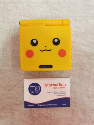 Nintendo Game Boy Advance SP Carcasa Pikachu
