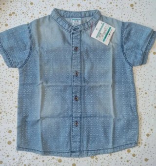 Camisa Estampada Manga Corta 12/18 Meses