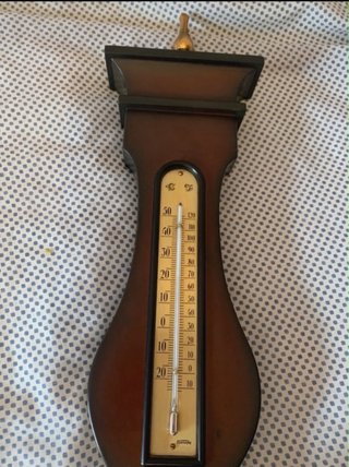 Reloj barómetro de pared antiguo años 60-70, nuevo