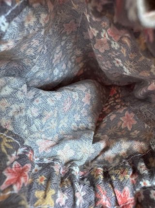 Bolso de tela con estampado floral