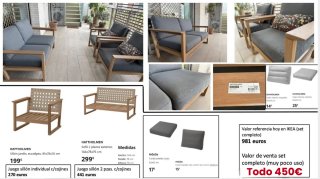 Conjunto Terraza Ikea HATTHOLMEN