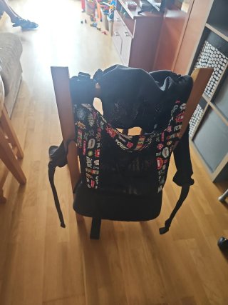 Mochila Porta Bebé Baby Tula Negra y eleva trona