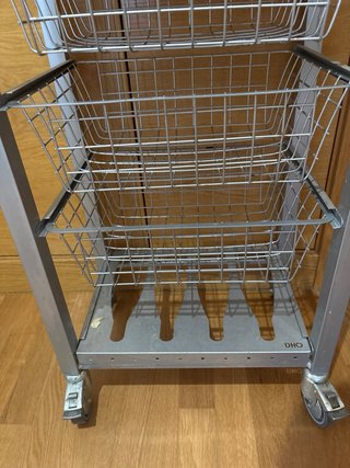 Carrito auxiliar cocina madera y metal