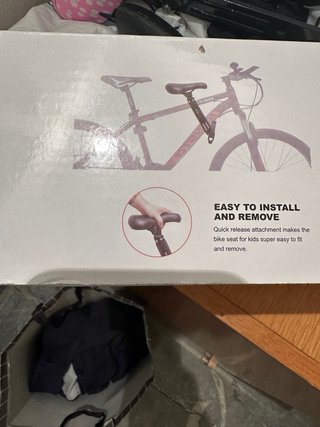Asiento bici infantil rosa con dibujo