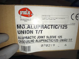 6 Manguitos Unión T/T 125mm Alupratic de chimenea