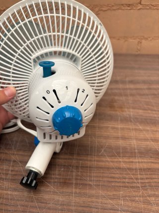 Ventilatore portatile a clip piccolo blu/bianco