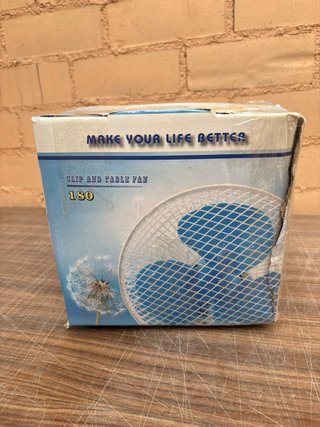 Ventilatore portatile a clip piccolo blu/bianco