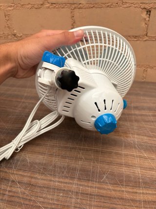 Ventilatore portatile a clip piccolo blu/bianco