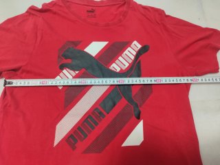 Camiseta Puma Roja y Negra Talla M