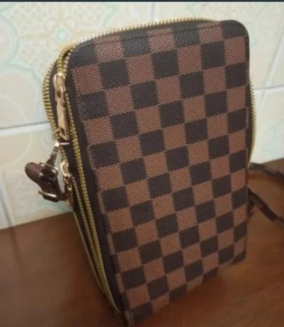 Bolso marrón cuadros nuevo precioso a estrenar