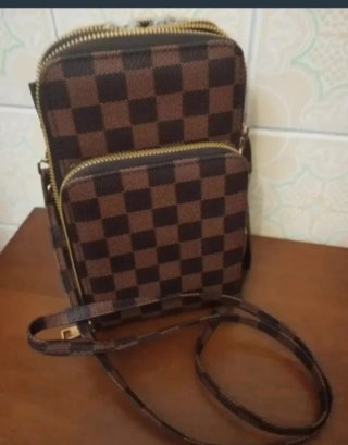 Bolso marrón cuadros nuevo precioso a estrenar