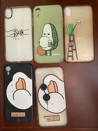 Cover iPhone XR - Pacco da 5 Design Divertenti