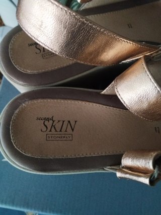 Sandalias STONFLY piel Beige y Dorado Talla 40