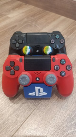 Soporte Mandos PS4 Azul y Blanco
