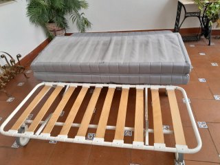 Sofá Cama Ikea Gris Tela