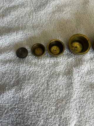 Antiguo Ponderal Vasos Anidados Siglo XIX