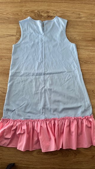 Vestido azul y rosa talla S