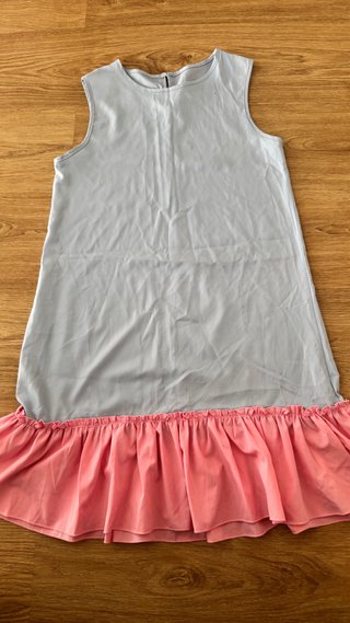 Vestido azul y rosa talla S