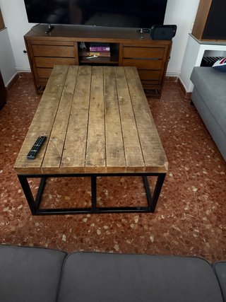 Mesa de centro madera y metal