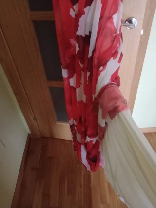 Vestido largo gasa estampado floral