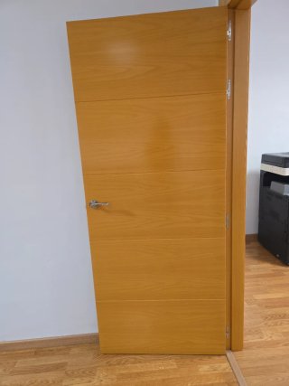 Lote 10 puertas madera roble con marcos