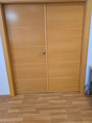 Lote 10 puertas madera roble con marcos