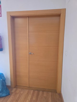 Lote 10 puertas madera roble con marcos