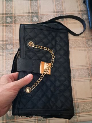Borsa tracolla donna in pelle nera