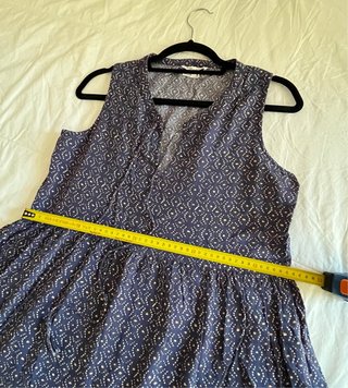 Vestido largo Southern Cotton azul estampado