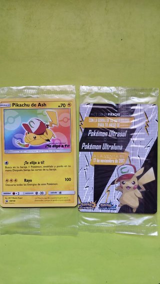 Carta Pokémon Pikachu de Ash SM108