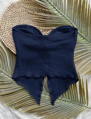 Top azul marino