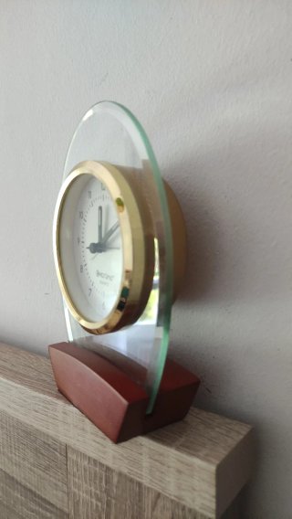 Reloj Evertime Quartz con alarma  Marrón y Dorado