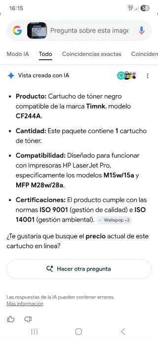 Tóner Tinnk CF244A Negro