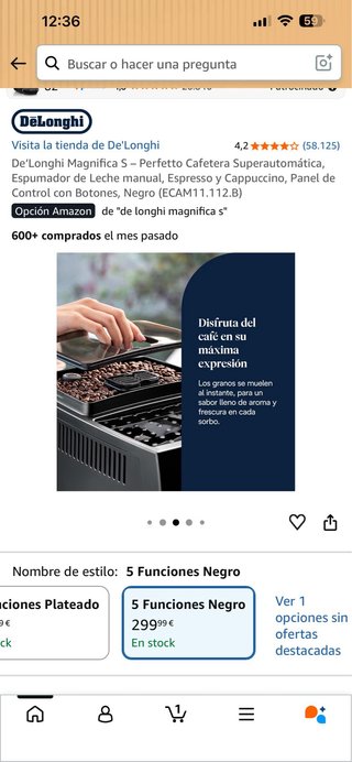 Cafetera DeLonghi Magnifica S Negra