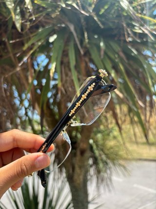 Occhiali Chrome Hearts dettagli oro
