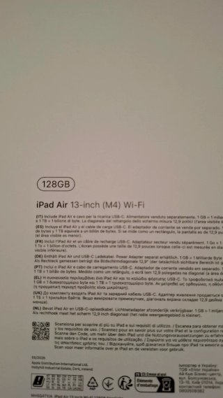 iPad Air M4 128GB 13 Starlight Nuevo SIN ESTRENAR