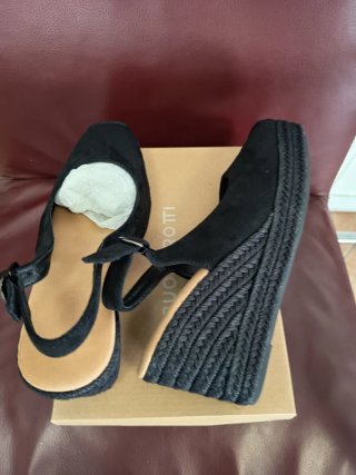 Espartos cuña negros talla 37