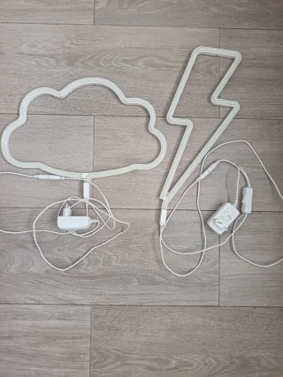 Pack Luces Neón LED Nube y Rayo Decoración