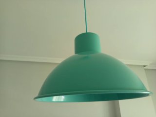 Lámpara colgante verde agua