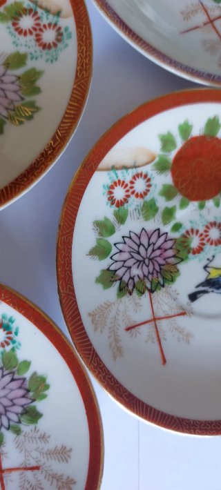 4 Platillos Porcelana Japonesa Dainan