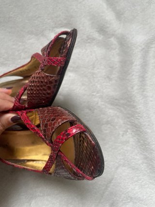 Dolce & Gabbana Décolleté Tg 37 Pitone Rosso