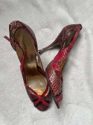 Dolce & Gabbana Décolleté Tg 37 Pitone Rosso