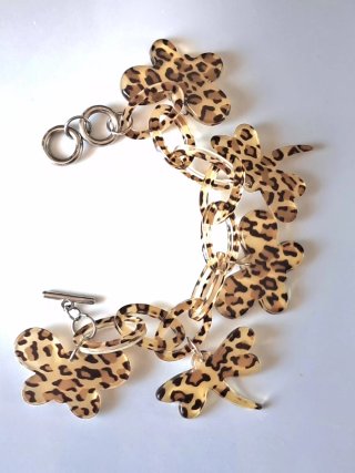 Conjunto collar y pulsera leopardo