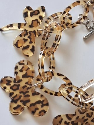Conjunto collar y pulsera leopardo