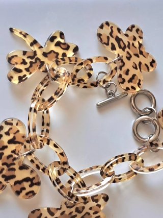 Conjunto collar y pulsera leopardo