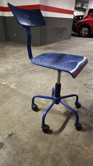 Silla Escritorio Juvenil Azul con Ruedas