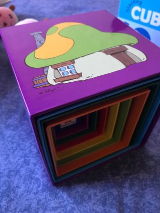 Juego 10 cubos apilables Smurfs
